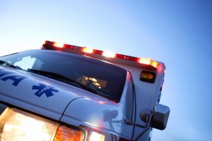 An ambulance on the way to the hospital to hopefully avoid emergency room errors.